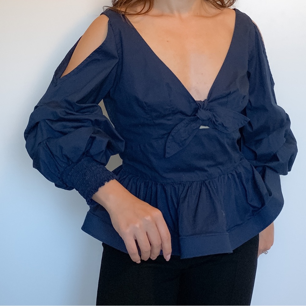 NAVY BLUE BLOUSES SIZE XS - Picture 6 of 9